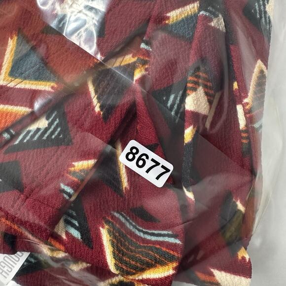 Lularoe Skirt Womens XS Red Geometric Southwestern Pencil Stretch Pull on Cassie - Picture 11 of 11